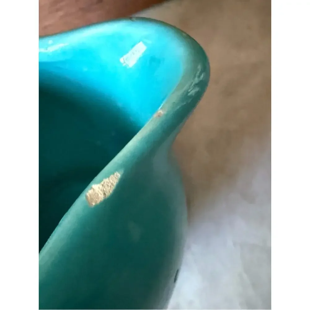Metlox poppy trail vintage turquoise creamer